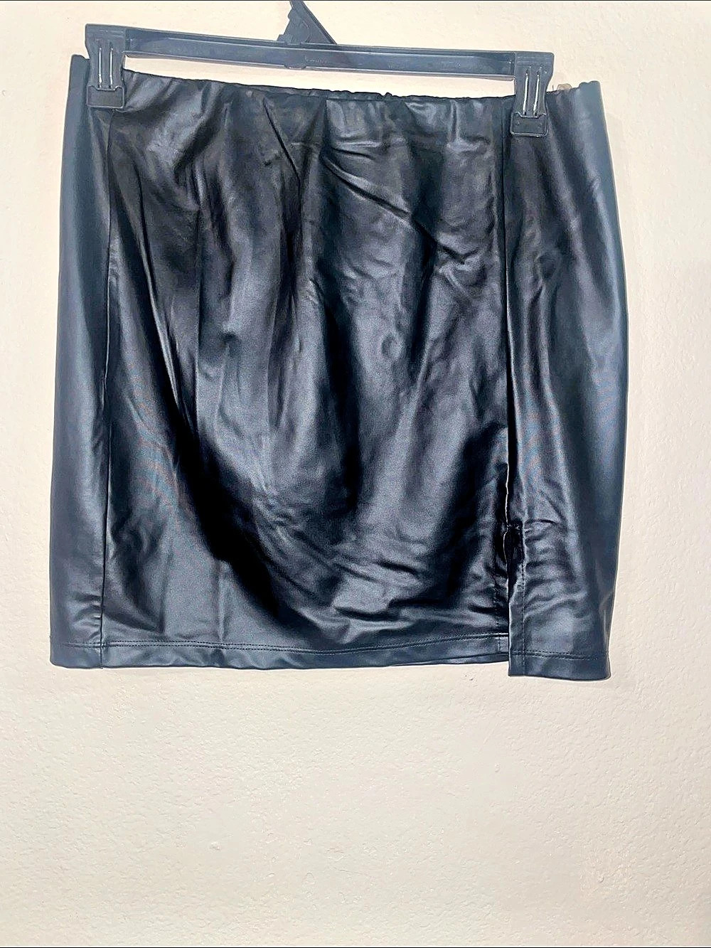 Black leather Mini Skirt Like New